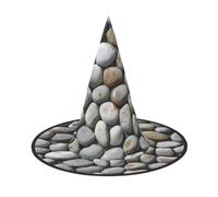 kkvhhyuo Pebble Stone Halloween Witch Hats, | Halloween Costume Party Accessory, Indoor Outdoor for Party Cosplay Decor