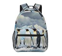 kkvhhyuo Penguins on the Iceberg Print Casual Backpack, Lightweight Bag Causal Daypack Casual Travel Bag for Men Women, School Bag School Backpack for Boys and Girls