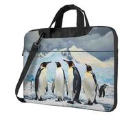 kkvhhyuo Penguins on the Iceberg Print Laptop Bag Case 14 inch, Computer Sleeve Cover with Shoulder Strap and Handle Briefcase Carry Case for Men Women to Work School Travel