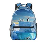 kkvhhyuo Penguins On The Iceberg print Print Casual Backpack, Lightweight Bag Causal Daypack Casual Travel Bag for Men Women, School Bag School Backpack for Boys and Girls