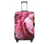 kkvhhyuo peony flowers blossom Print Luggage Cover Suitcase Protector Cover Elastic Fit Protective Travel Bag Sleeve for Suitcase 18-32 Inch Luggage, Black, Small, Print