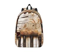 kkvhhyuo Piano Violin Music Notes Canvas Backpack, Casual Daypacks | Lightweight Classic Backpack For School Work Travel Casual Fit 15 Inch, S