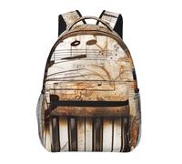kkvhhyuo Piano Violin Music Notes Print Casual Backpack, Lightweight Travel Laptop Daypack Backpack for Men and Women, School Backpack for Boys and Girls