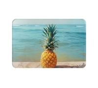 kkvhhyuo Pineapple by The Sea Print Bathroom Rugs 40 x 60 cm, Soft Absorbent Washable Floor Rug for Home Entryway Kitchen Pet Areas Indoor Outdoor