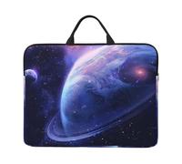 kkvhhyuo Planet Print Laptop Sleeve Case 14 Inch, Slim Profile Computer Cover Bag with Handle for Men and Women Work, Commuting & Travel