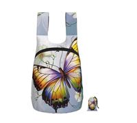 kkvhhyuo Pretty butterfly Flower Print Foldable Backpack, Ultra Lightweight 16L Compact Travel Pack with Storage Bag Design for Hiking Daily Commute Shopping and Outdoor Adventures
