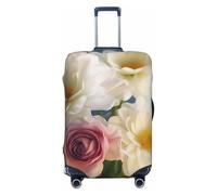 kkvhhyuo Pretty Flowers Luggage Cover Protector, Black, Medium, Modern | Suitcase Cover, Washable, Travel Stretch Baggage Case Protective, Carry On Cover,