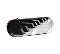 kkvhhyuo PU Leather Pencil Case Hard Shell Pen Bag Zippered Pen Pouch | Black White Piano Keyboard Printed Pencil Bag Stationery Organizer For Students Artists Travel Makeup Storage