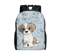 kkvhhyuo Puppy Doodles Print Casual Backpack, Lightweight Foldable Travel Backpack for Men and Women, School Bag with Laptop Compartment for College Work