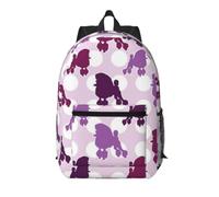 kkvhhyuo purple Poodle Polka Dot Laptop Backpack Womens, Large Rucksack Bag | Laptop Bag School Bags Big Business Work Computer Rucksack College School Bag Gifts