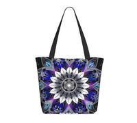 kkvhhyuo Rectangle Mandala print Print Tote Bags Women Large Handbags with Zipper Simple Shoulder Bags for Work Travel Shopping Daily Use