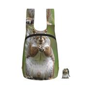 kkvhhyuo Red Squirrel Print Foldable Backpack, Ultra Lightweight 16L Compact Travel Pack with Storage Bag Design for Hiking Daily Commute Shopping and Outdoor Adventures