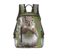 kkvhhyuo Red Squirrel Print Laptop Backpack For Women Men, Large Sturdy Carry On Travel Backpack Gifts For Work Gym Weekend Hiking.