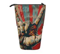 kkvhhyuo Rock and roll Print Pencil Case Big Capacity Aesthetic Pencil Pouch Box with Zipper Portable Pencil Bag Cute for School Students Office Stationery