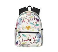 kkvhhyuo Romantic Fancy Floral Birds Butterfly School Backpack
