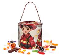 kkvhhyuo Round Magic Electric Guitar Music Candy Basket Hand-held Portable | Reusable Polyester Candys Bags Trick or Treat Bag for Sweets Halloween Party Decor