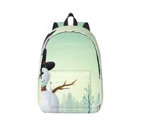 kkvhhyuo Snowman and Village Print Casual Backpack Laptop Backpack School Bag Casual Daypacks for College Work Bag Travel Backpacks, S