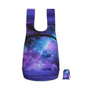 kkvhhyuo Space colorful clouds Print Foldable Backpack, Ultra Lightweight 16L Compact Travel Pack with Storage Bag Design for Hiking Daily Commute Shopping and Outdoor Adventures