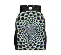 kkvhhyuo spiral optical illusion art Printed School Backpack, Lightweight Laptop Backpack Casual Daypack for Boys Girls Teen Adult