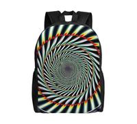 kkvhhyuo spiral optical illusion Printed School Backpack, Lightweight Laptop Backpack Casual Daypack for Boys Girls Teen Adult