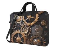 kkvhhyuo Steampunk Mechanical Gears Print Laptop Bag Case 13 inch, Computer Sleeve Cover with Shoulder Strap and Handle Briefcase Carry Case for Men Women to Work School Travel