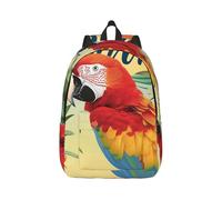 kkvhhyuo Summer Parrot Pineapple Bird Print Canvas Backpack, Lightweight School Backpack Travel Laptop Backpack for Men Women Work Sports Travel Flight, M