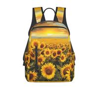 kkvhhyuo Sunflower Field Print Laptop Backpack For Women Men, Large Sturdy Carry On Travel Backpack Gifts For Work Gym Weekend Hiking.