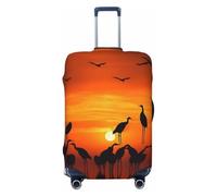 kkvhhyuo Sunset birds Luggage Cover Protector, Black, Medium, Modern | Suitcase Cover, Washable, Travel Stretch Baggage Case Protective, Carry On Cover,