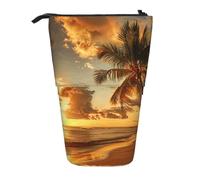 kkvhhyuo Sunset Hawaiian Palm Tree Print Pencil Case Big Capacity Aesthetic Pencil Pouch Box with Zipper Portable Pencil Bag Cute for School Students Office Stationery