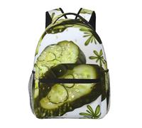 kkvhhyuo Sushi Dill Pickles Print Casual Backpack, Lightweight Travel Laptop Daypack Backpack for Men and Women, School Backpack for Boys and Girls