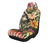 kkvhhyuo Thug Life Flowers Print Car Seat Cover 2 PCS, Accessorie Seat Protector Universal Front Fit for Family Cars SUVs Vans