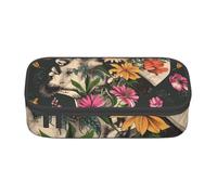 kkvhhyuo Thug Life Flowers Print Large Capacity Pencil Case, Stationery Pencils Case Bag with Compartments, Portable Pencil Pouch Pencil Bag with Zipper for Students Teachers Office