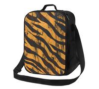 kkvhhyuo Tiger Stripe Print Insulated Lunch Bag with Adjustable Shoulder Straps Reusable Lunch Box Cooler Bag for Girls Adults, Lunch Tote for Work, School, Picnic, Camping