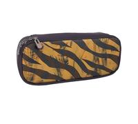 kkvhhyuo Tiger Stripe Print Leather Pencil Case, Big Capacity Pencil Pouch Stationery Pen Bag Multifunctional Pencil Bag Marker Pen Case for School Student Girl Boy Women Men
