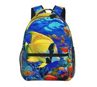 kkvhhyuo Tropical Sea Fish Print Casual Backpack, Lightweight Bag Causal Daypack Casual Travel Bag for Men Women, School Bag School Backpack for Boys and Girls