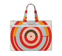 kkvhhyuo vector design target Print Document Bag, Lightweight Canvas Bag Handbag with Dual Zip Canvas Tote File Bag for Work Commuting Study and Everyday Carry