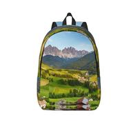 kkvhhyuo Village Scenic Print Casual Backpack Laptop Backpack School Bag Casual Daypacks for College Work Bag Travel Backpacks, S