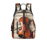 kkvhhyuo Violin Sheet Music Print Laptop Backpack For Women Men, Large Sturdy Carry On Travel Backpack Gifts For Work Gym Weekend Hiking.