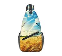 kkvhhyuo White Swan Print Sling Bag, Chest Bag Men | Crossbody Backpack Sling Bag Lightweight for Men Women, Adjustable Shoulder Bag for Sports and Outdoor