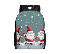 kkvhhyuo Xmas Funny Gnomes Print Casual Backpack, Lightweight Foldable Travel Backpack for Men and Women, School Bag with Laptop Compartment for College Work