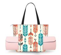 kkvhhyuo Yoga Mat Bag for Women with Mat Holder Shoulder Gym Sack | Cow Fur Print Large Capacity Yoga Tote Bag, zipper pocket for Pilates gym travel