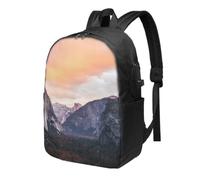 kkvhhyuo yosemite national park Printed Laptop Backpack USB port 17" | Travel Rucksack, Men's business rucksack, Laptop Bag for Men Women Cabin Bag