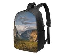 kkvhhyuo yosemite park Printed Laptop Backpack USB port 17" | Travel Rucksack, Men's business rucksack, Laptop Bag for Men Women Cabin Bag