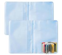 KkvoGmle 2pcs Credit Card Holder, Plastic Debit Card Wallet Replacement Inserts Plastic Sleeves with 10 Page 20 Slots and 10 Page 10 Slots, 9.5cm x 0.5cm x 7cm Transparent