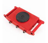 KKVUIIFF Machine Dolly Skates, 8T/17600lbs Machinery Mover (Red)