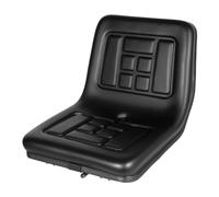KKVUIIFF - Tractor Seat, Universal Black Forklift Seat, Adjustable with Slide Rails, Drainage Hole, for Tractor, Harvester, Lawnmower
