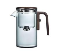 KKwercv Enchanted Glass Teapot with Infuser - 2-in-1 Magical Press Control Tea Pot with Wooden Handle for Loose Tea, Witchcraft Design