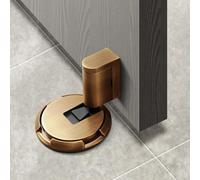 KKwercv Mechanical Floor Door Stopper, Windproof, Heavy Duty, Adjustable Height, No Drilling, Modern Design, Golden, 1pcs