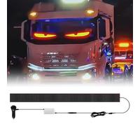 KKwercv Truck Windshield Remote Control Truck Devil Eye LED Matrix Pixel Panel LED Dynamic Devil Eyes Headlight Soft Foldable Truck Devil Eye Graffiti Scrolling Stick up Text Board