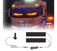 KKwercv Truck Windshield Remote Control Truck Devil Eye LED Matrix Pixel Panel LED Dynamic Devil Eyes Headlight Soft Foldable Truck Devil Eye Graffiti Scrolling Stick up Text Board